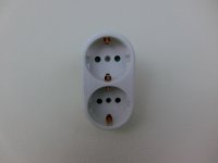 Mehrfachstecker 2-Fach Rund Vertikal