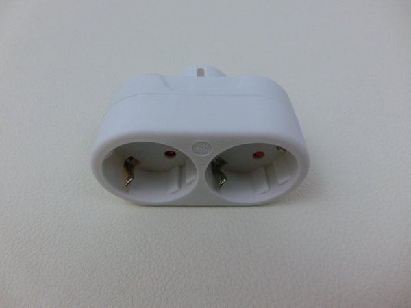 Mehrfachstecker 2-Fach Rund Horizontal