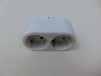 Mehrfachstecker 2-Fach Rund Horizontal